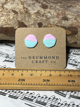 Load image into Gallery viewer, Pastel pink and blue large studs