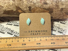 Load image into Gallery viewer, Aqua seashell studs