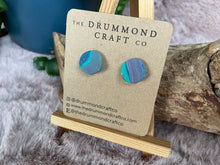 Load image into Gallery viewer, Greens/blues/purples sparkle clip-on earrings