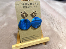 Load image into Gallery viewer, Stunning blue on rose gold drops