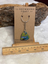 Load image into Gallery viewer, Mixed marbled “no waste” heart keyring