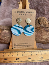 Load image into Gallery viewer, Striking turquoise swirl drops