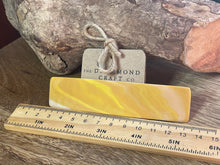 Load image into Gallery viewer, Yellow mustard swirl hair barrette clip large