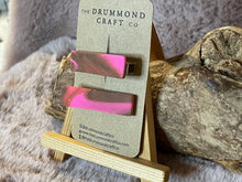 Load image into Gallery viewer, Pink and brown hair slides