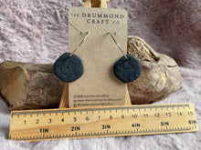 Load image into Gallery viewer, Textured black animal print gold hoops