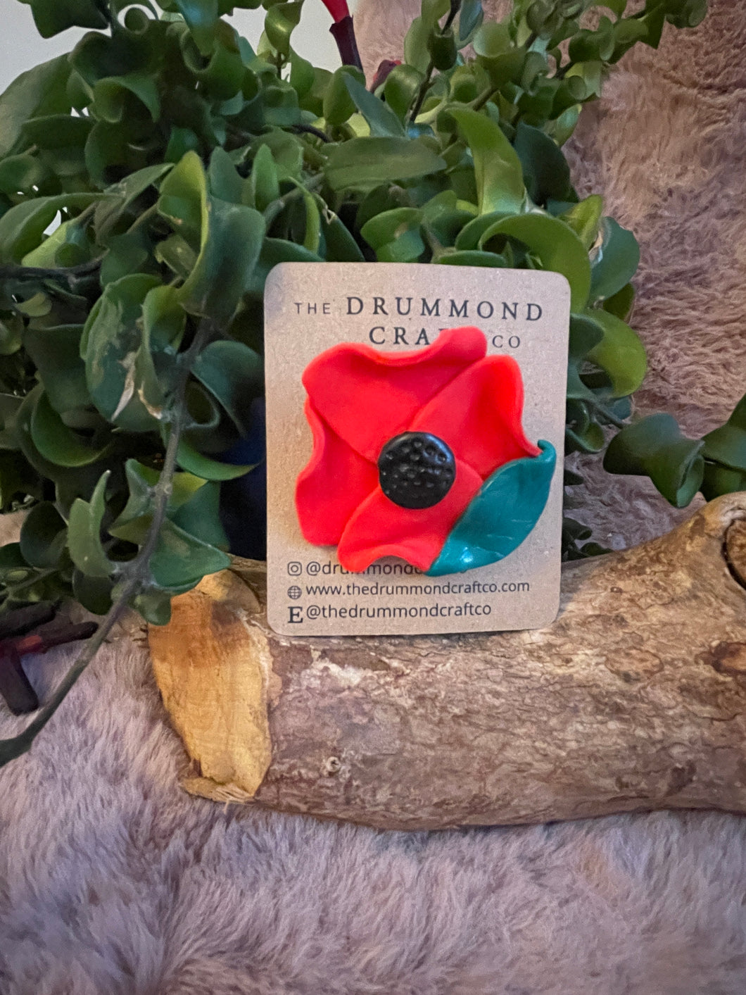 Remembrance Poppy Brooch classic