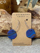 Load image into Gallery viewer, Royal blue marbled hoops
