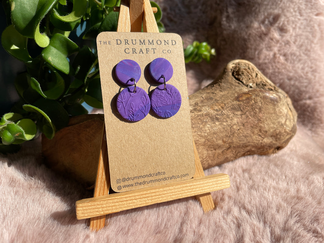 Purple floral drops