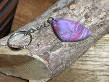 Load image into Gallery viewer, Beautiful purples/reds “no waste” keyring
