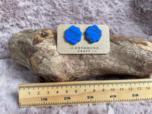 Load image into Gallery viewer, Royal blue shell studs
