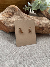 Load image into Gallery viewer, Sea green stripe clip-on earrings
