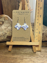 Load image into Gallery viewer, White with painted vine drops on sterling silver

