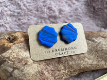 Load image into Gallery viewer, Royal blue shell studs
